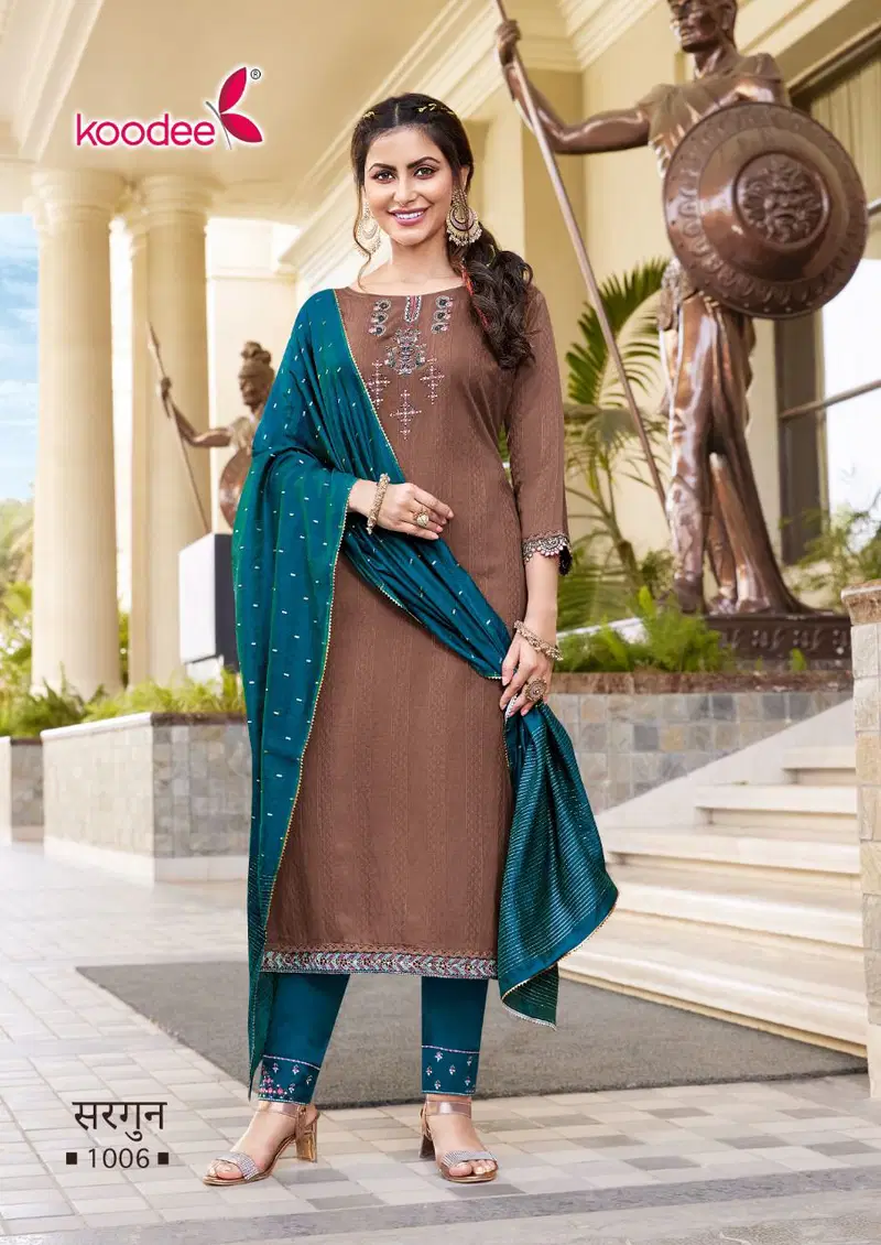 Koodee Sargun 1 New Fancy Exclusive Wear Designer Kurti Pant With Dupatta Collection